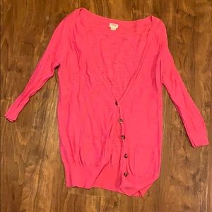Hot pink xl button up cardigan